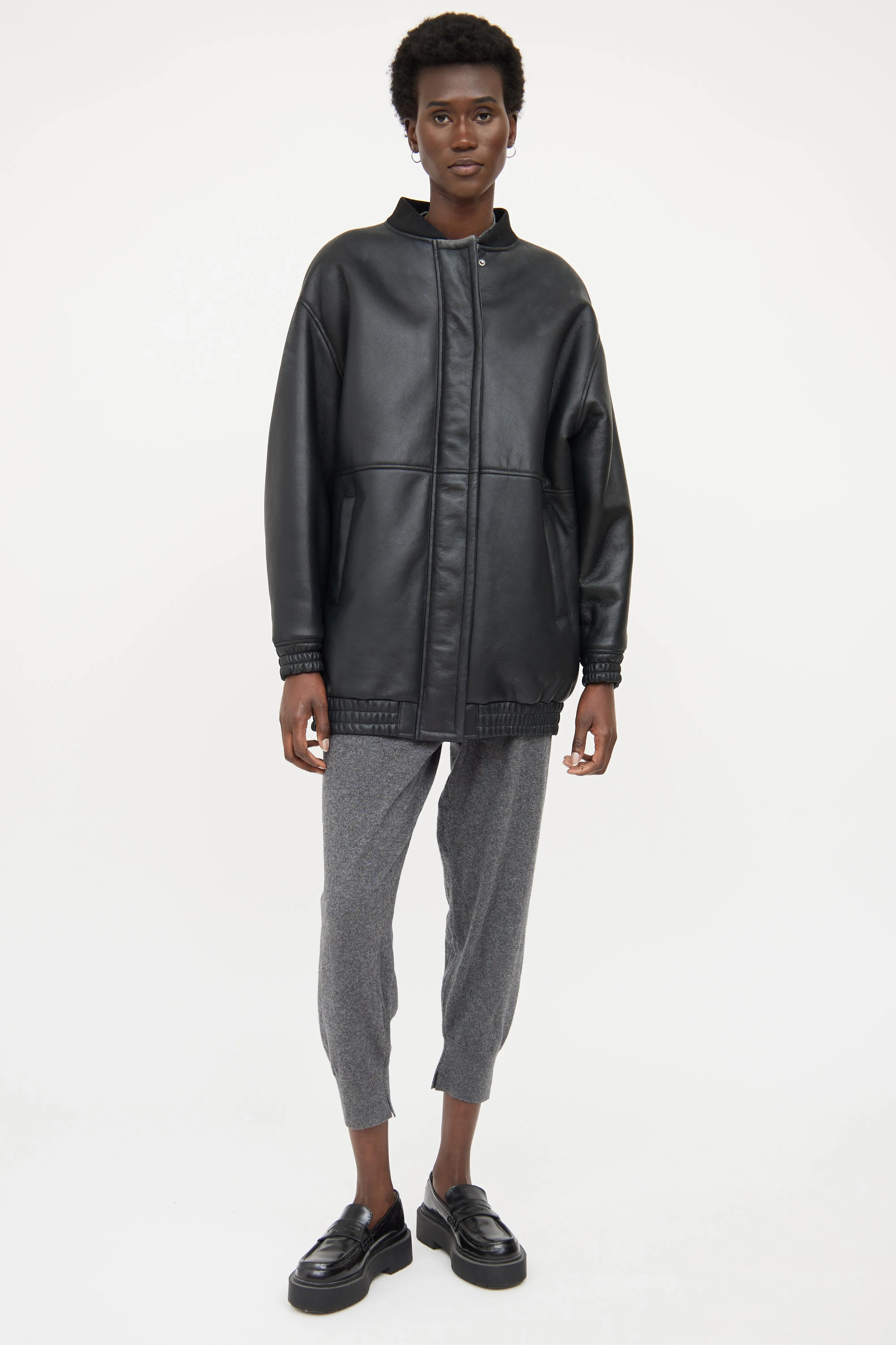 Black Leather Gabriola Jacket