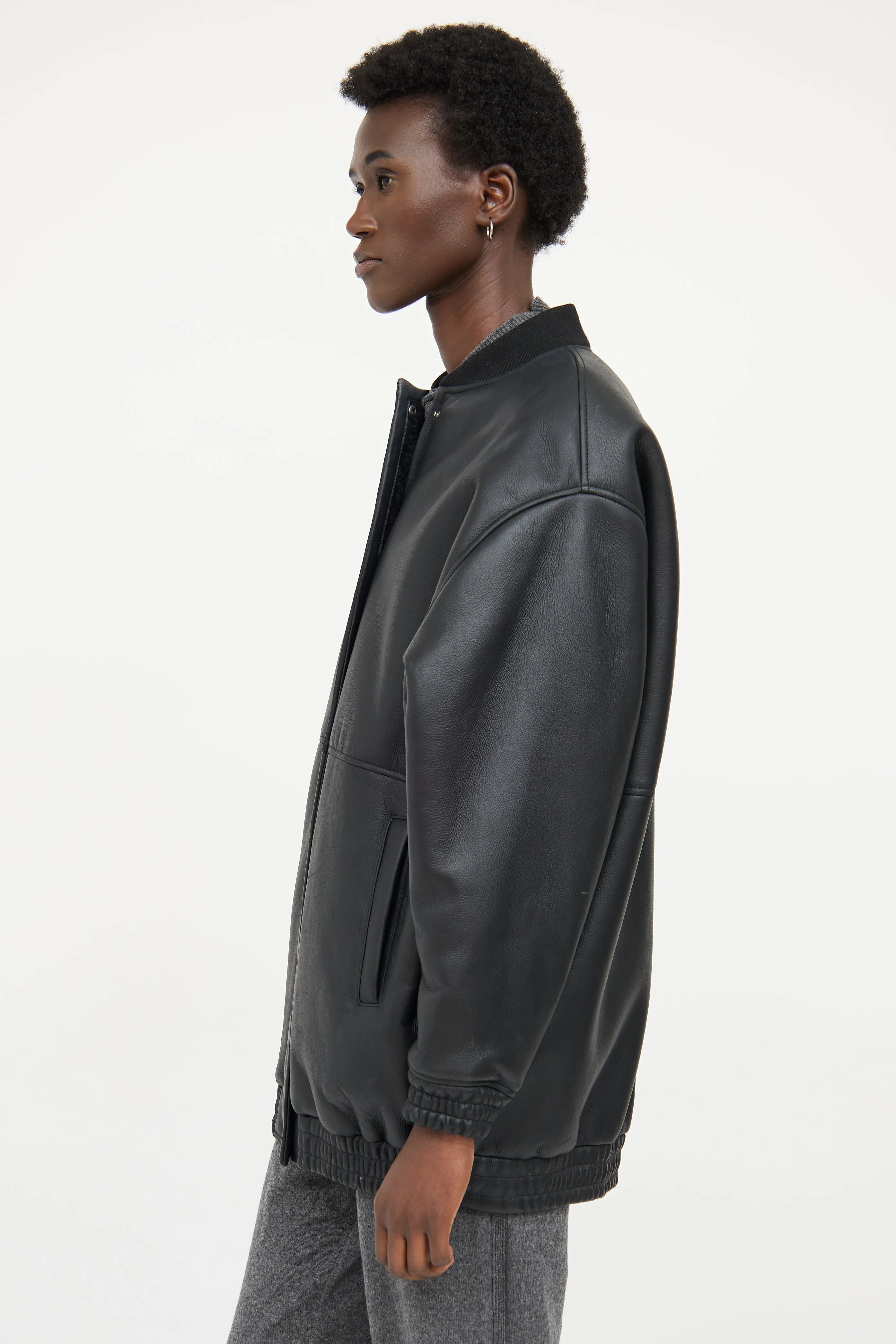 Black Leather Gabriola Jacket