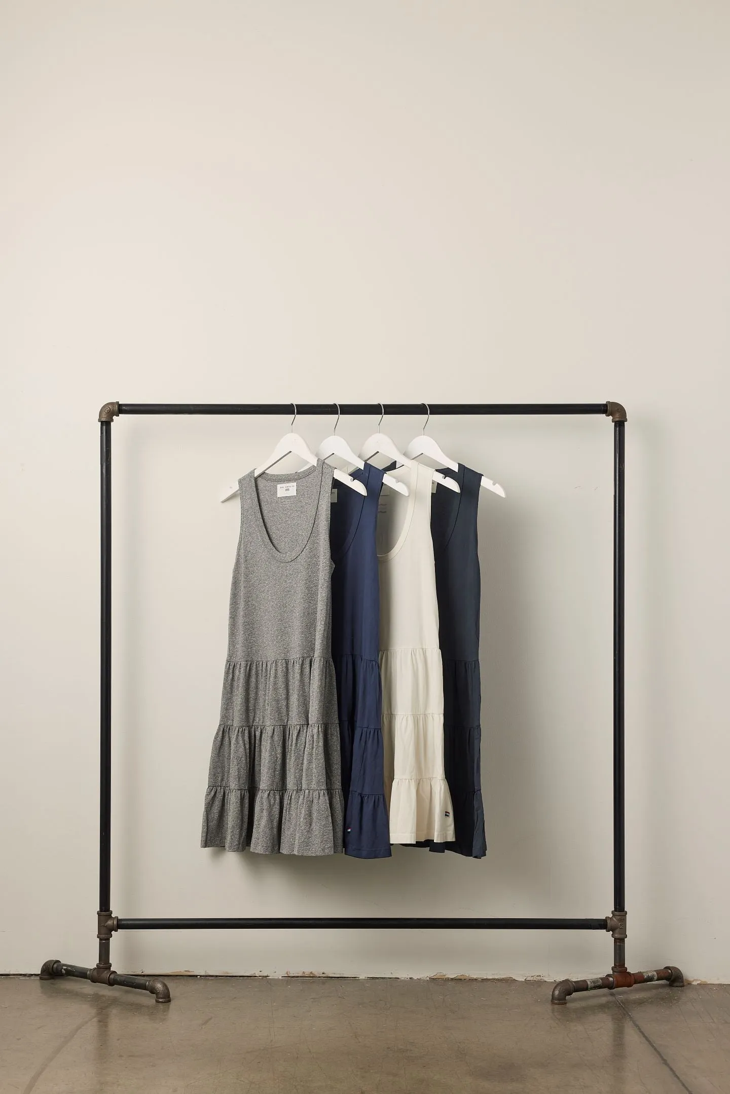 Coastal Tier Tank Dress - Heather