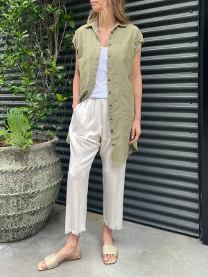 Derek Roll Sleeve Shirt Dress in Paperweight Cotton - Camp *Final Sale*