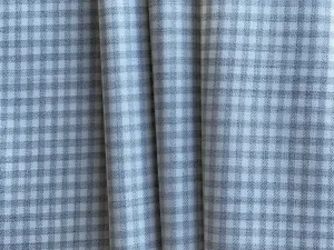 Heathered Light Grey & Winter White Checked Wool Blend