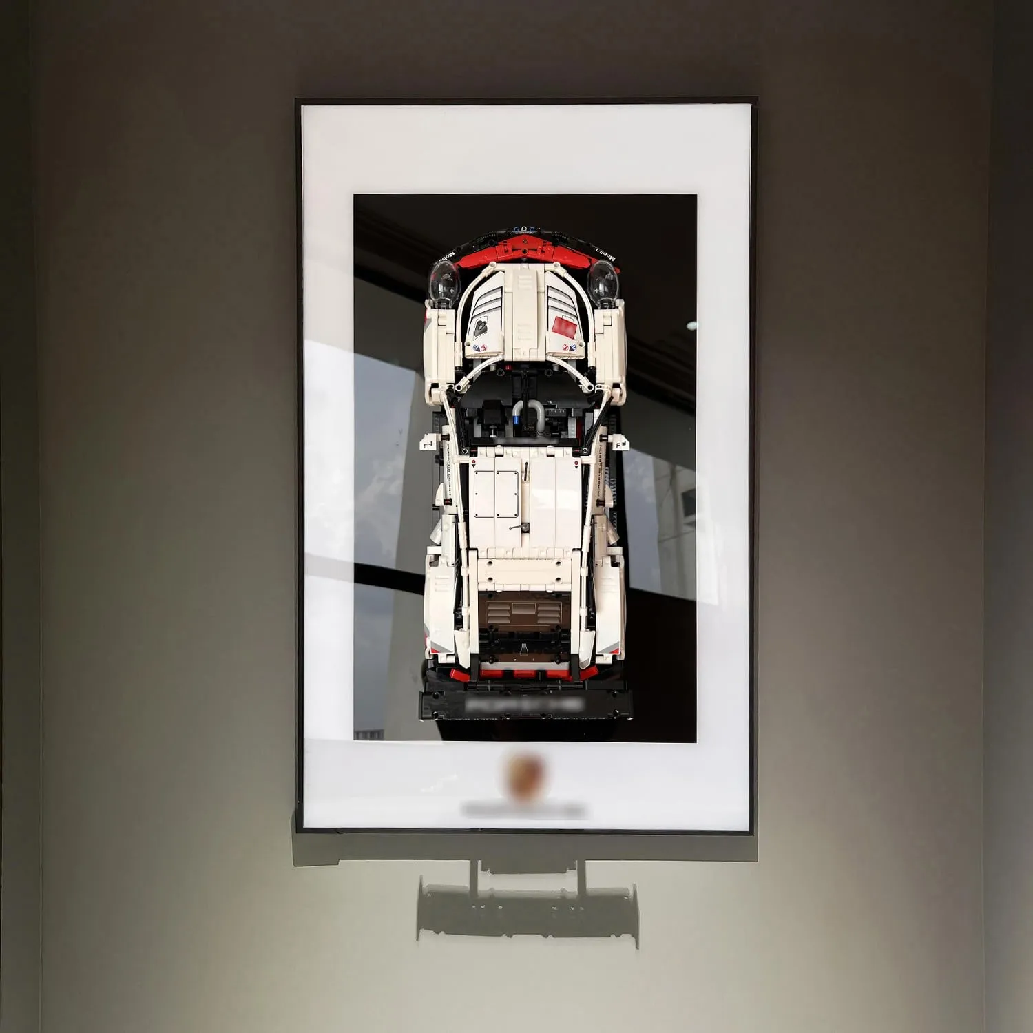 iLuane Display Wallboard for Lego Technic Porsche 911 RSR 42096, Adult Collectibles Display Wallboard for Building Blocks, Gifts for Lego Lovers (Only Display Wallboard), Black,white, M