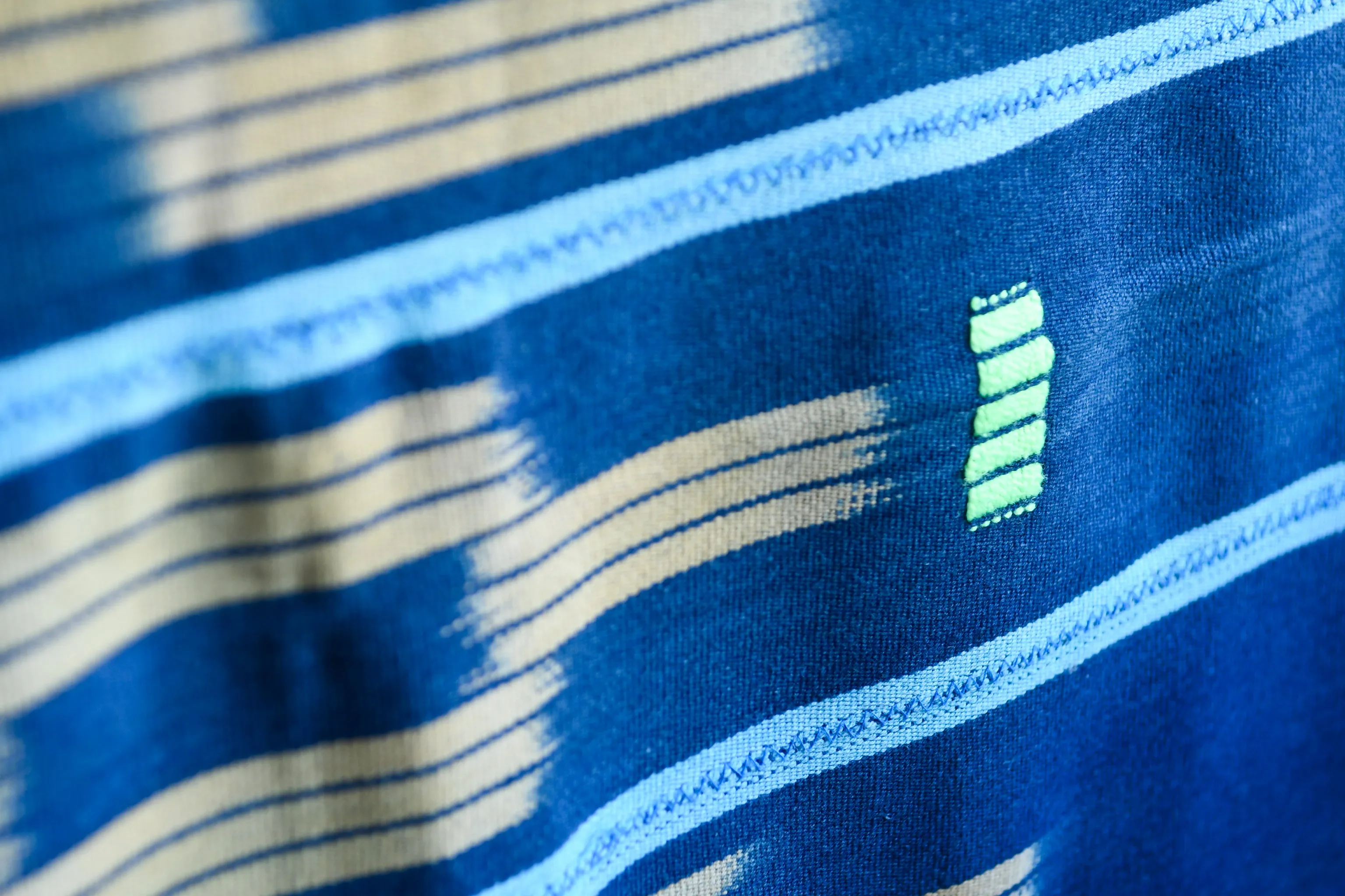 Indigo Tie Dyed Ikat Fabric,  Vintage African Baule Cotton Textile