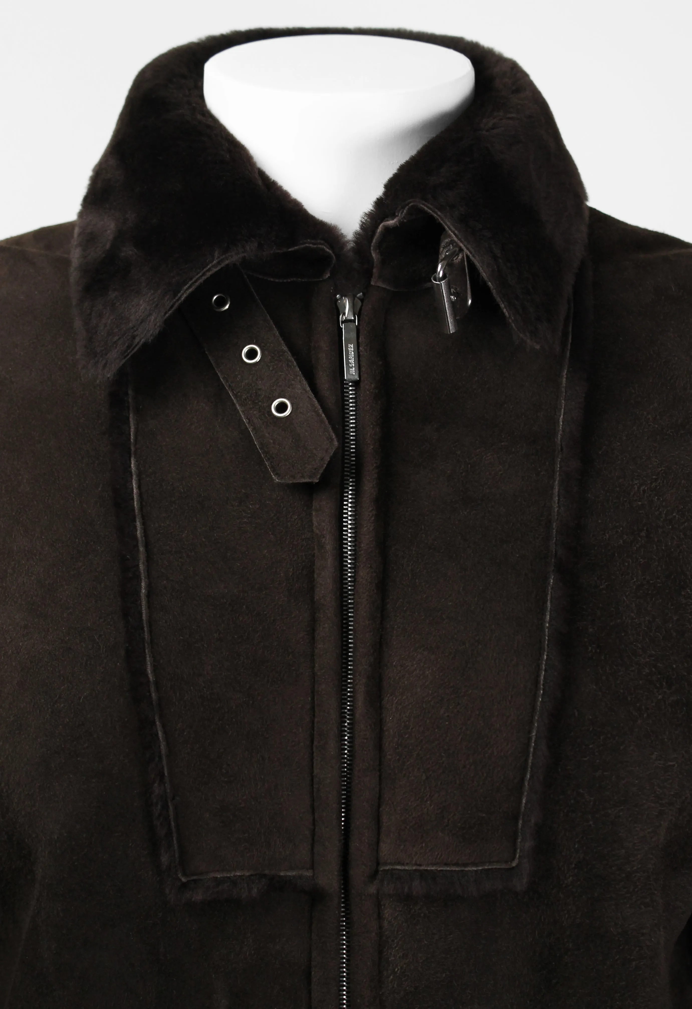 JIL SANDER SHEARLING BUCKLE JACKET