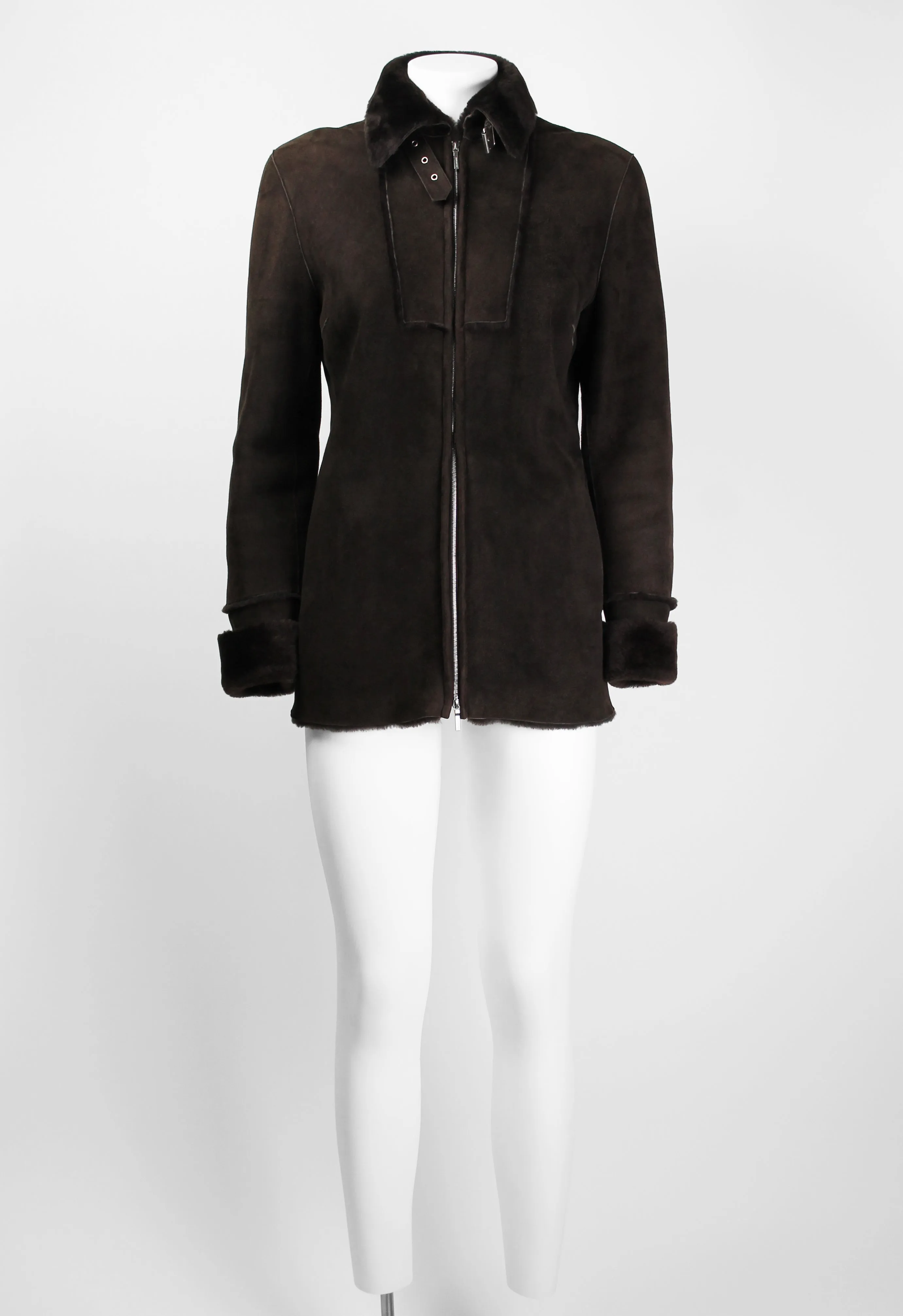 JIL SANDER SHEARLING BUCKLE JACKET
