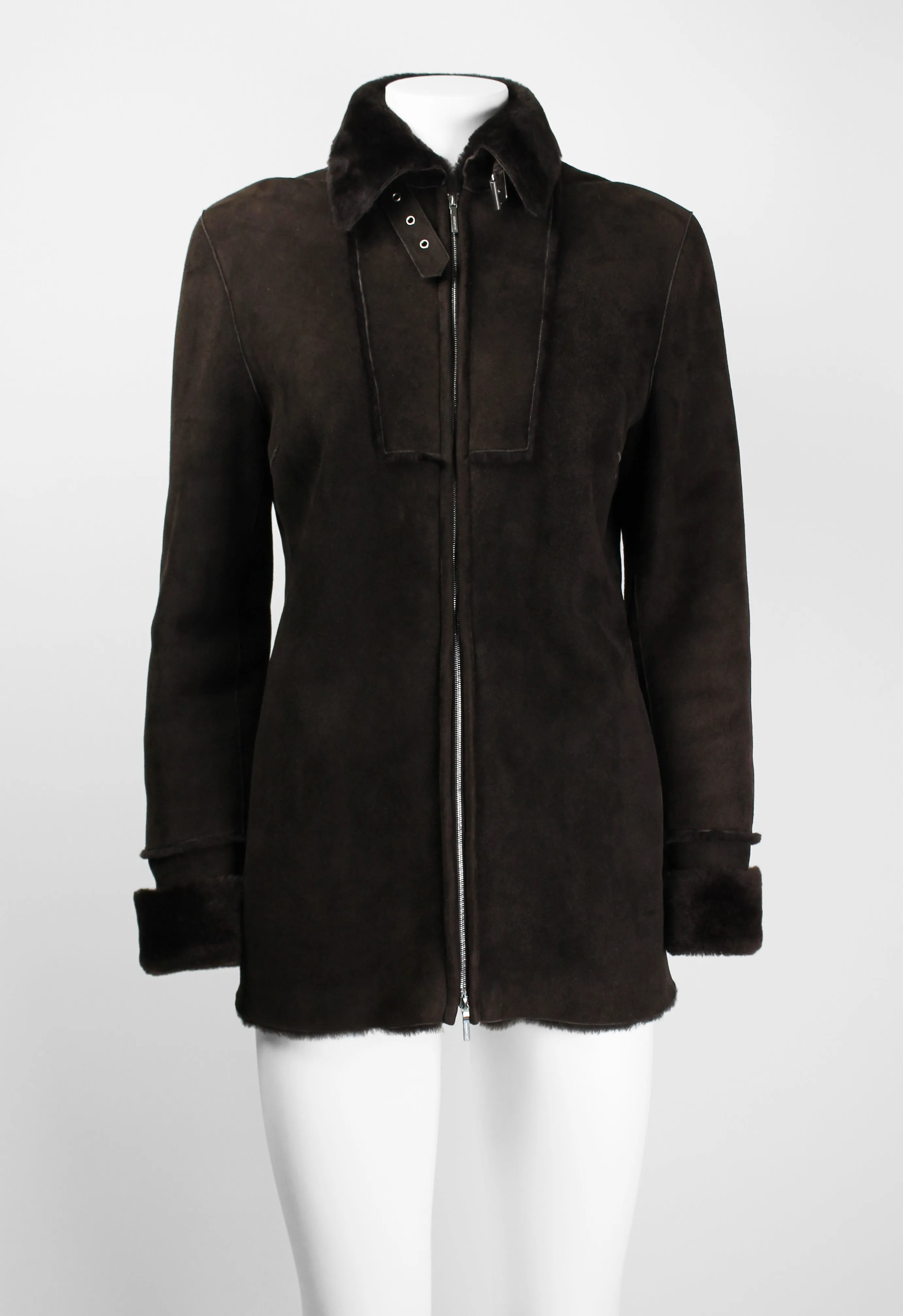 JIL SANDER SHEARLING BUCKLE JACKET
