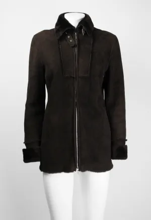 JIL SANDER SHEARLING BUCKLE JACKET