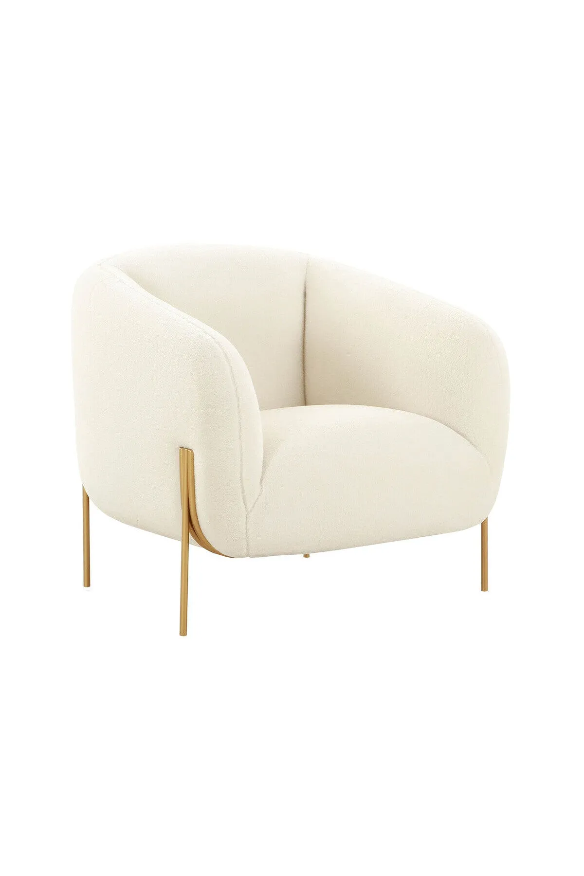 Kandra Cream Shearling Accent Chair by Inspire Me! Home Decor