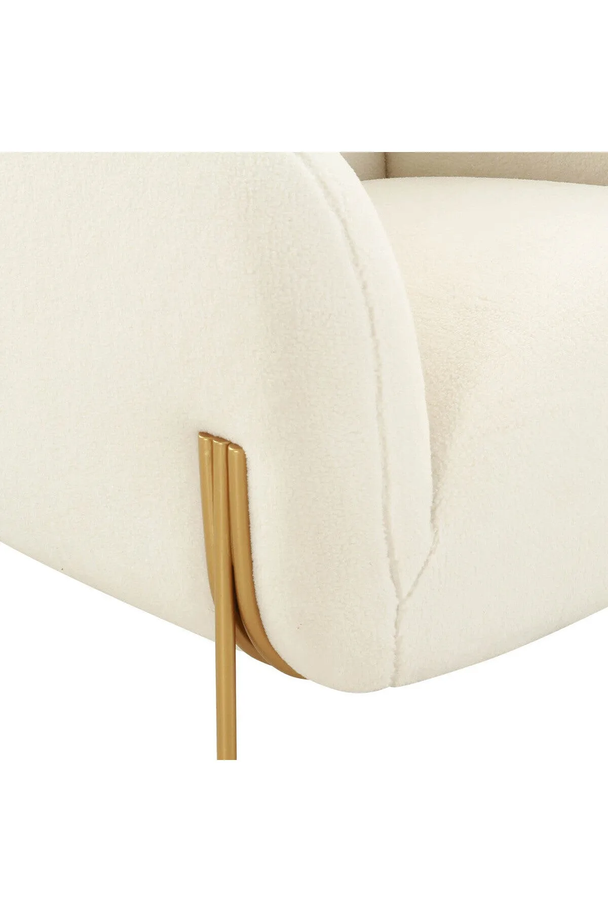 Kandra Cream Shearling Accent Chair by Inspire Me! Home Decor