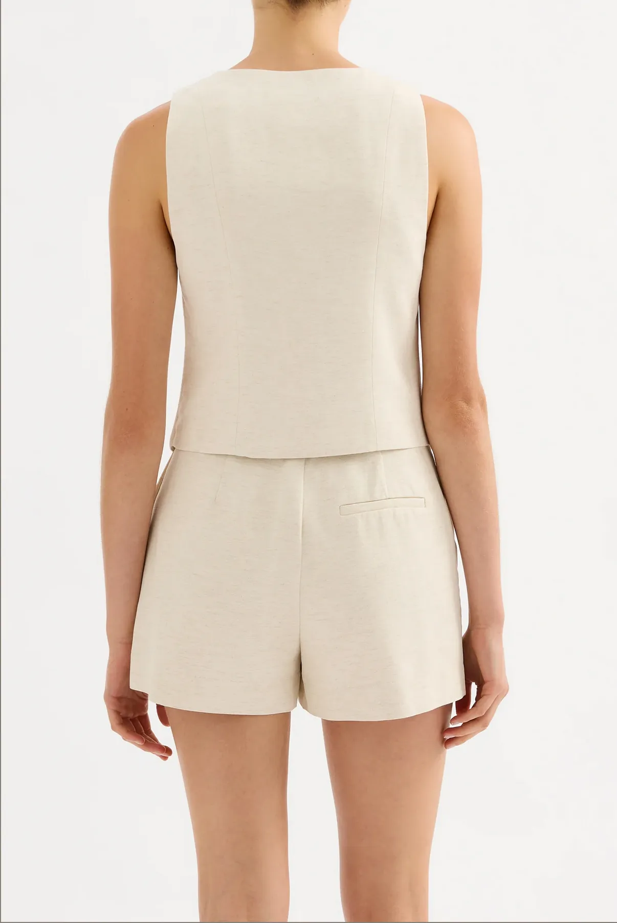 LOGAN TAILORED VEST | BONE