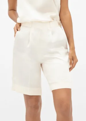 Manila MNL Tailored Shorts in Pearl