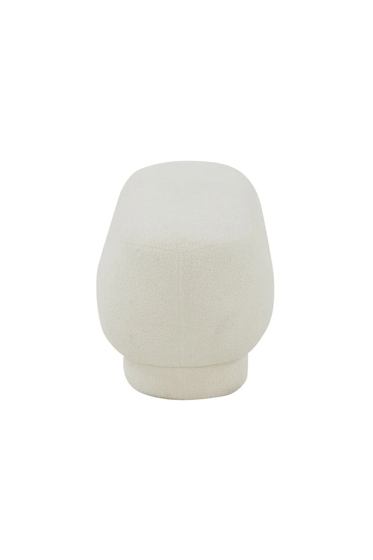Mara Cream Vegan Shearling Ottoman