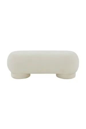 Mara Cream Vegan Shearling Ottoman