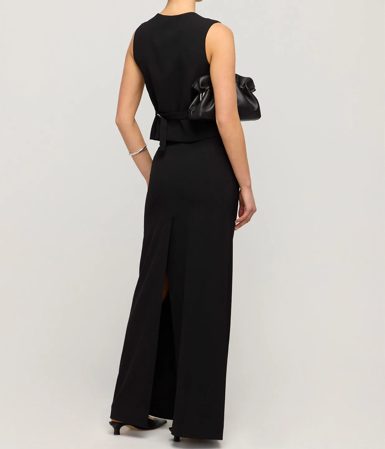 Minter Tailored Maxi Skirt in Black