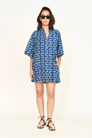 Mirth Faro Short Dress - Indigo Orchard Road