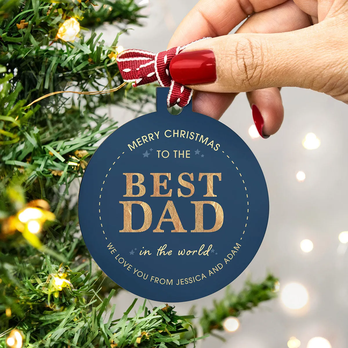 Personalised Christmas Bauble For Dad