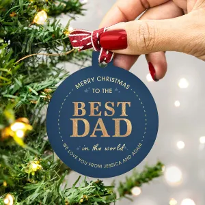 Personalised Christmas Bauble For Dad