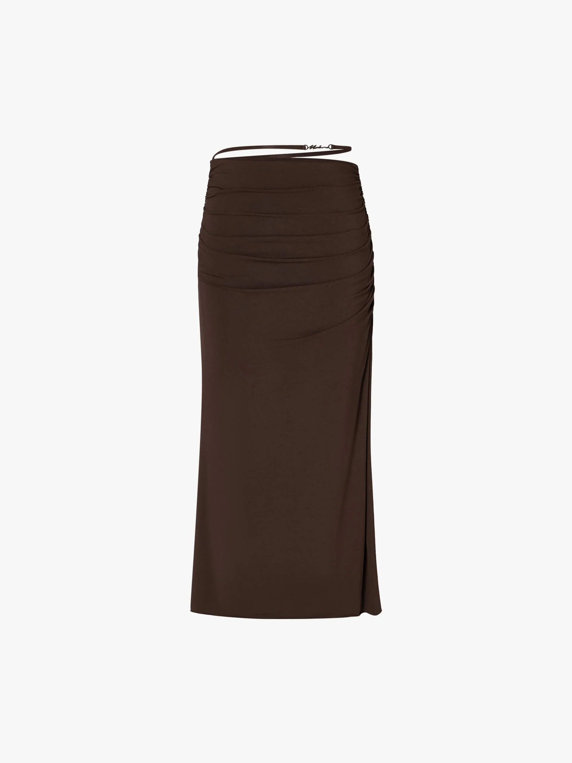 Pleated Detail Straight Skirt