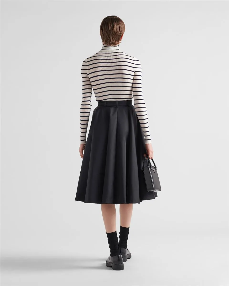 RE-NYLON PLEATED SKIRT