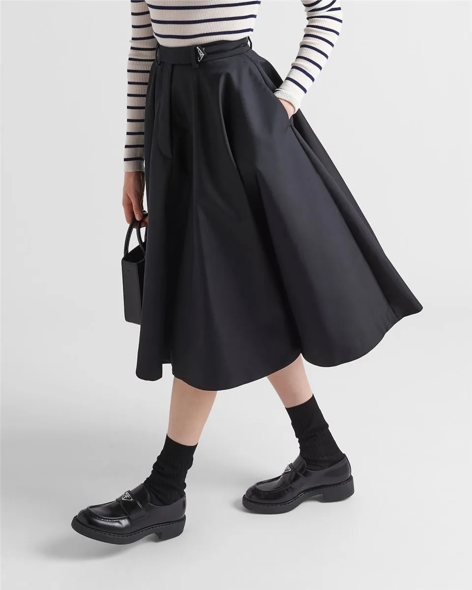 RE-NYLON PLEATED SKIRT