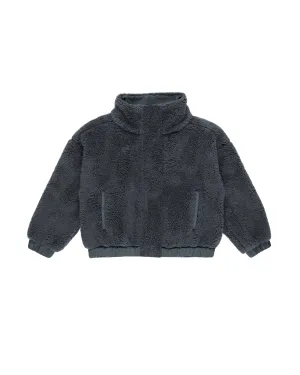 SHEARLING JACKET || INDIGO