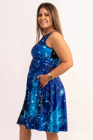Silky Reversible Comfort Crop Midi Dress W/Pockets - Imagine Nation