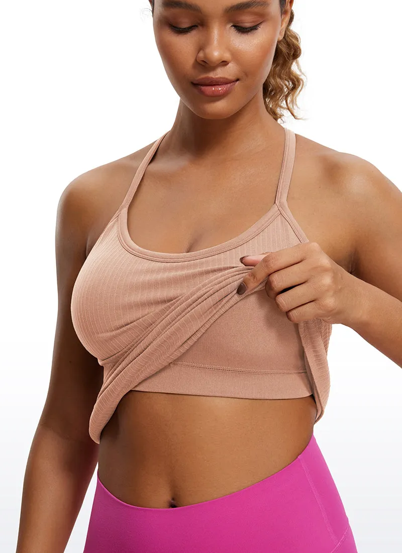 Speedy Seamless Built-in Bra Tank Y-back - Pure Color