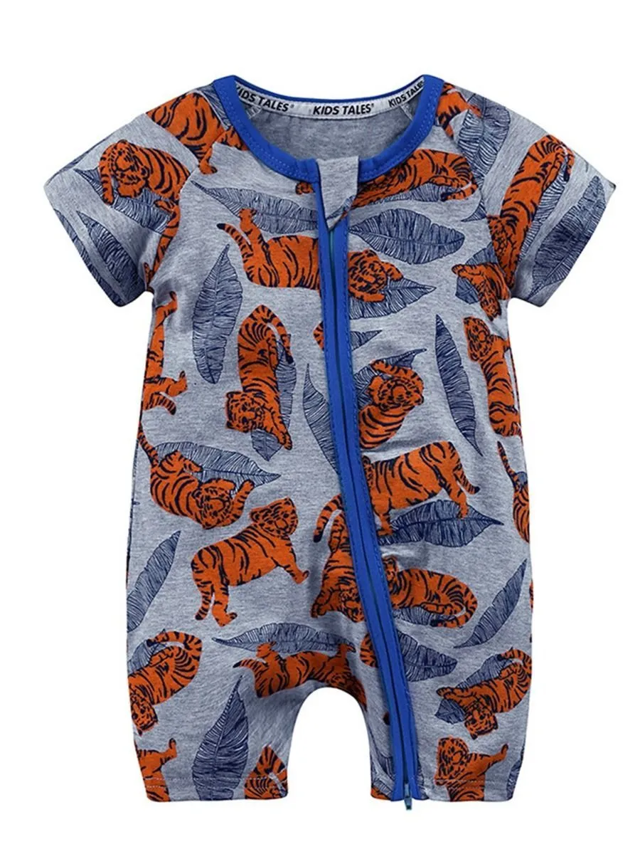 Summer Printed Bodysuit Infant Baby Onesie Overall