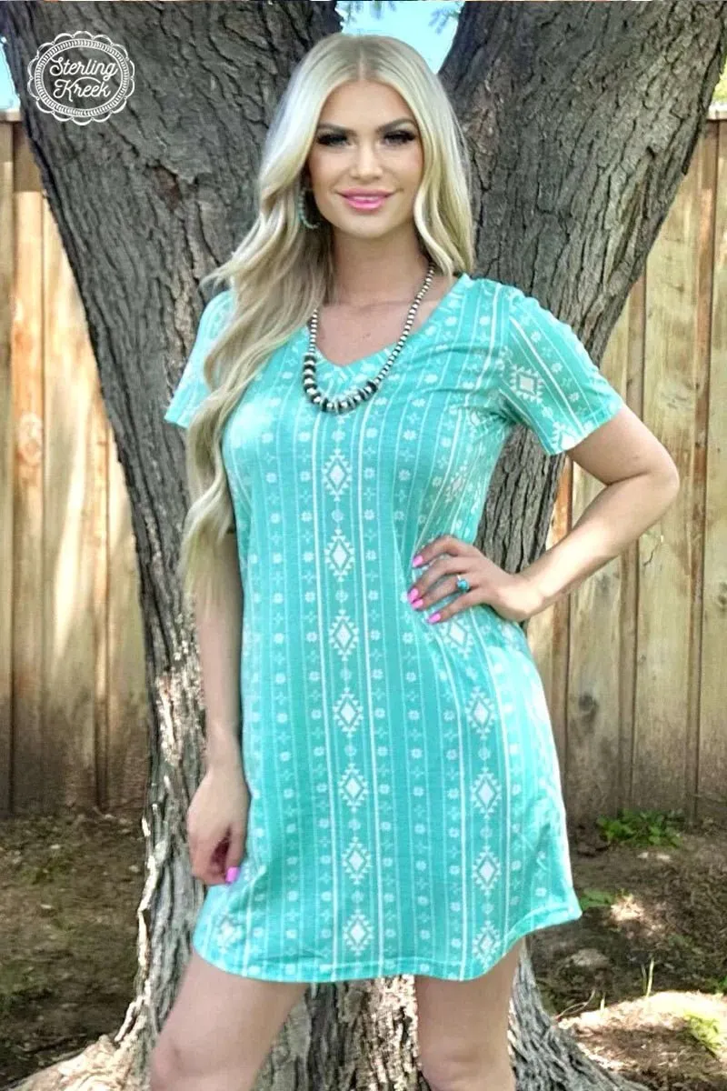 Walking In Turquoise Dress*